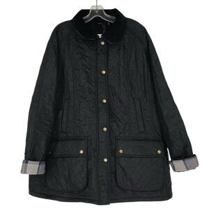 BARBOUR BEADNELL POLARQUILT JACKET COAT PLUS Size 2X FLEECE LINED QUILTED BLACK